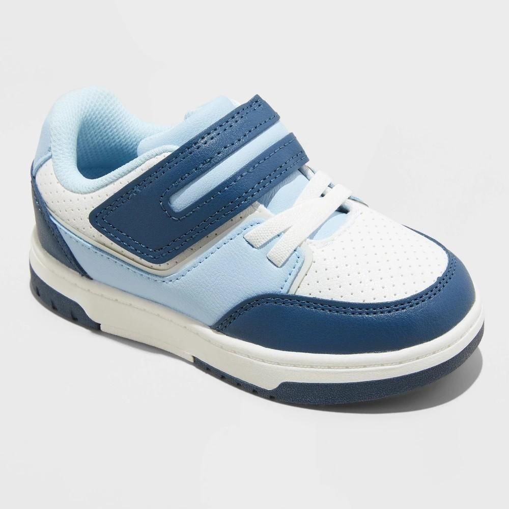7T Toddler Hudson Skate Sneakers Cat & Jack™ Blue Faux Leather, Non-Marking Sole